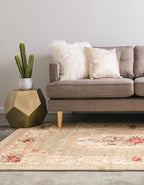 Rugs.com Chateau Collection Rug – 10' x 13' Green Medium Rug Perfect - Image 8