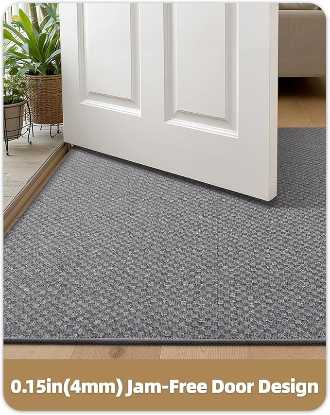 Color&Geometry Thin Front Door Mat Indoor Entrance Non Slip Rubber Backed - Image 3