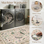 5x7 Washable Area Rug with Insect Print - Image 4