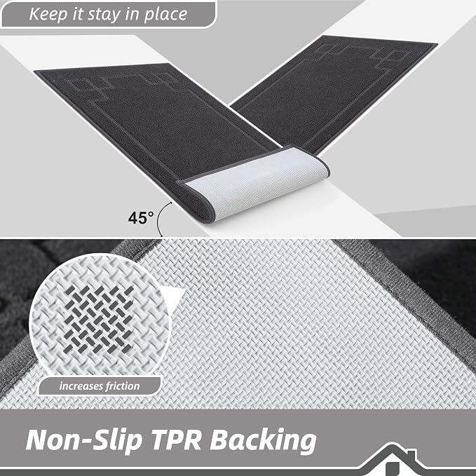 BEQHAUSE Door Mat 24" x 60", Non-Slip Door Mats Indoor Entryway Rugs Washable - Image 3
