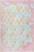 Alfa Rich 5x8 Pink Orange Teal Reversible Washable Area Rugs by AlfaRichRugs