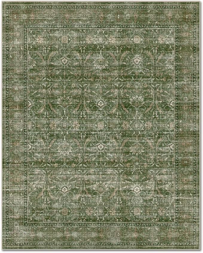 Washable 8x10 Area Rugs for Living Room, Boho Non-Slip Vintage Distress Large - Image 8