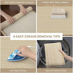 IOHOUZE Washable Area Rug 3x5 Non Slip Rubber Backed Woven Rugs - Image 4