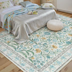 Lahome Light Blue Bedroom Rug 8x10 Under Bed, Boho Washable Rugs - Image 4