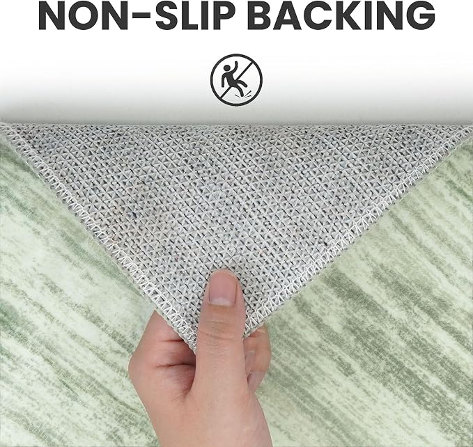 5x7 Modern Abstract Area Rug for Bedroom, Lime Green Large Super Soft Washable - Image 6
