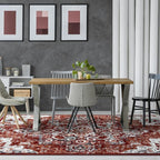 LUXE WEAVERS Moroccan Red 4x5 Medallion Area Rug - Image 4