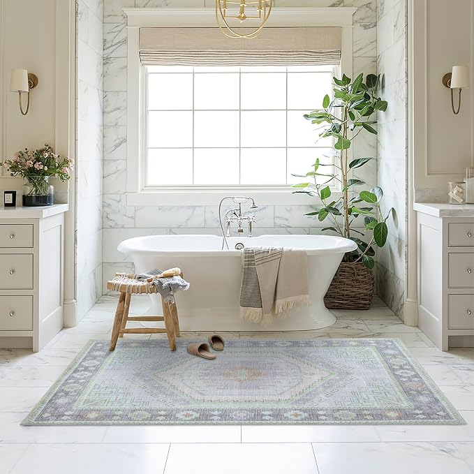 Fame Living Washable Area Rug. Modern Farmhouse. Vintage. Turkish. Bohemian. - Image 9