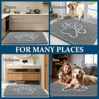 OLANLY Dog Door Mat for Muddy Paws 30x20, Paw Print Design, Absorbs Moisture - Image 8