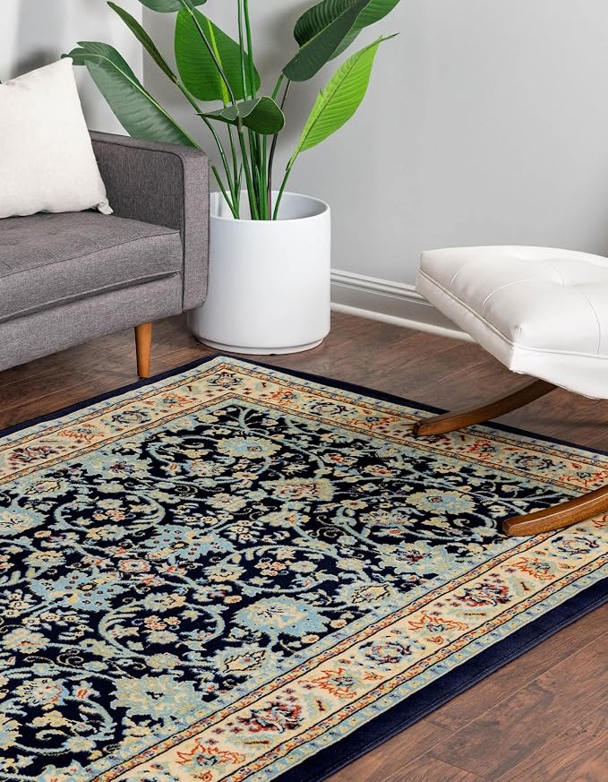 Rugs.com Yasmin Collection Rug – 5' x 8' Navy Blue Medium Rug Perfect - Image 6