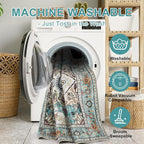 WILLSUN Washable Area Rugs, 8x10 Non-Slip Boho Large Area Rugs - Image 5