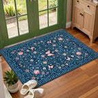 GarveeHome 2x3 Floral Area Rug Non Slip Entryway Mat Low Pile Stain Resistant - Image 8
