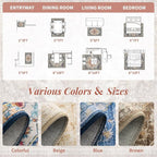 tchdio 8x10 Area Rugs for Living Room, Vintage Non Slip Washable Rug, Soft Low - Image 7