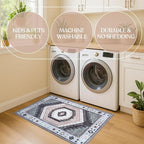Washable Area Rug. Modern Farmhouse. Vintage. Turkish. Bohemian. Distressed. - Image 6