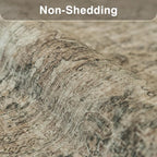 FMFUNCTEX 3x5 Washable Area Rug Brown Vintage Neutral Distressed Non Slip Low - Image 8