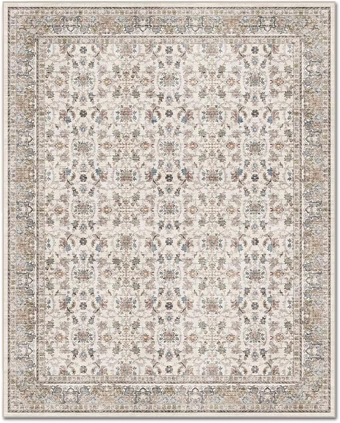 Washable 2x3 Entryway Rug, Boho Non-Slip Door Mat Vintage Distress Small Rugs - Image 8