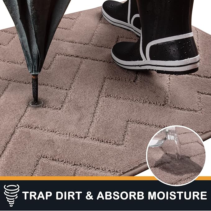 PURRUGS Dirt Trapping Door Mat 20" x 31.5", Non-Slip Machine Washable Entry Rug - Image 5