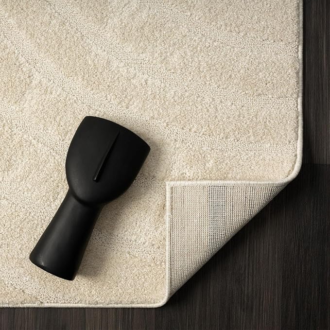 LUXE WEAVERS Modern Geometric Wave Cream 2x3 Area Rug - Image 7