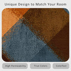 Checkered Geometric Rug, Washable 5x8 Rug - Image 6