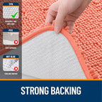 OLANLY Bathroom Rugs 36x24, Extra Soft Absorbent Chenille Bath Rugs, Rubber - Image 6
