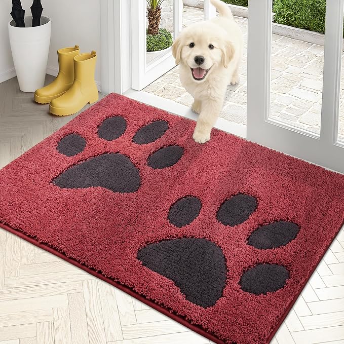 PURRUGS Dirt Trapping Door Mat 24" x 35.5", Non-Skid/Slip Machine Washable by PURRUGS