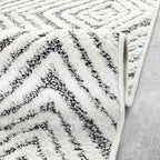 Antep Rugs Palafito 8x10 Geometric Shag Diamond High-Low Pile Textured Indoor - Image 7