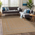 Beverly Rug Easy Jute Framed Border Rug 8x10 Washable Durable Indoor Outdoor by BeverlyRug