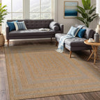 Beverly Rug Easy Jute Framed Border Rug 10x14 Washable Large Indoor Outdoor - Image 7