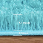 Andency 6x9 Area Rugs Blue, Large Shag Fluffy Soft Shaggy Rugs - Image 2