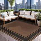 Beverly Rug Large Outdoor Rug 10x14 Modern Bordered Area Rugs - Image 9