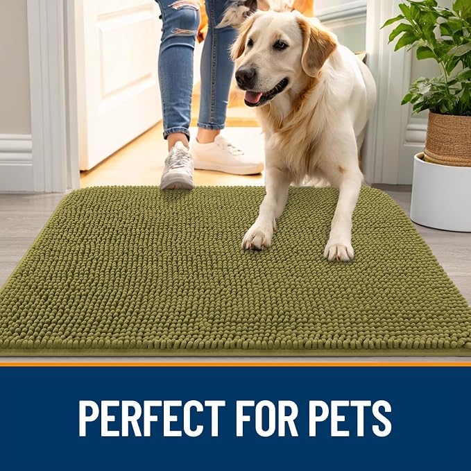 OLANLY Dog Door Mat for Muddy Paws 36x24, Absorbs Moisture and Dirt, Absorbent - Image 6