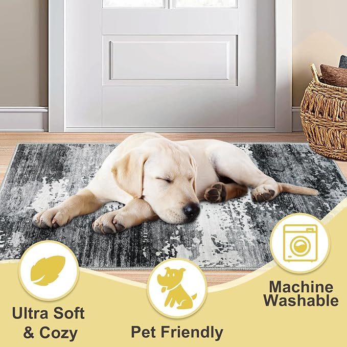 COMSLE Door Mat Soft Absorbent Indoor Front Entryway Rug Machine Washable - Image 2