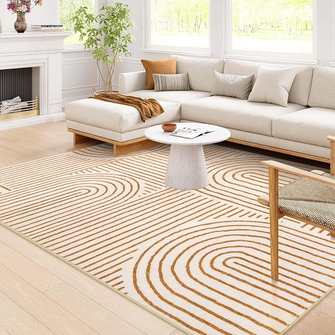 Lahome Abstract Area Rugs 9x12 Living Room, Soft Washable 9x12 Area Rug by Lahome