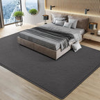 Large Modern Area Rugs for Living Room Bedroom, 6x9 Feet Dark Grey Ultra Soft - Image 9