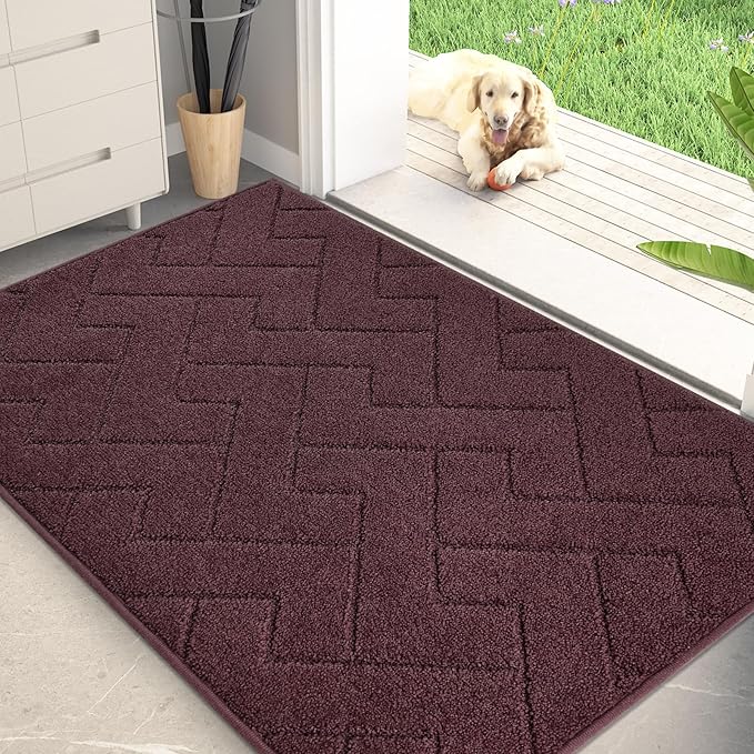 PURRUGS Dirt Trapping Door Mat 32" x 47", Non-Slip Machine Washable Entry Rug by PURRUGS