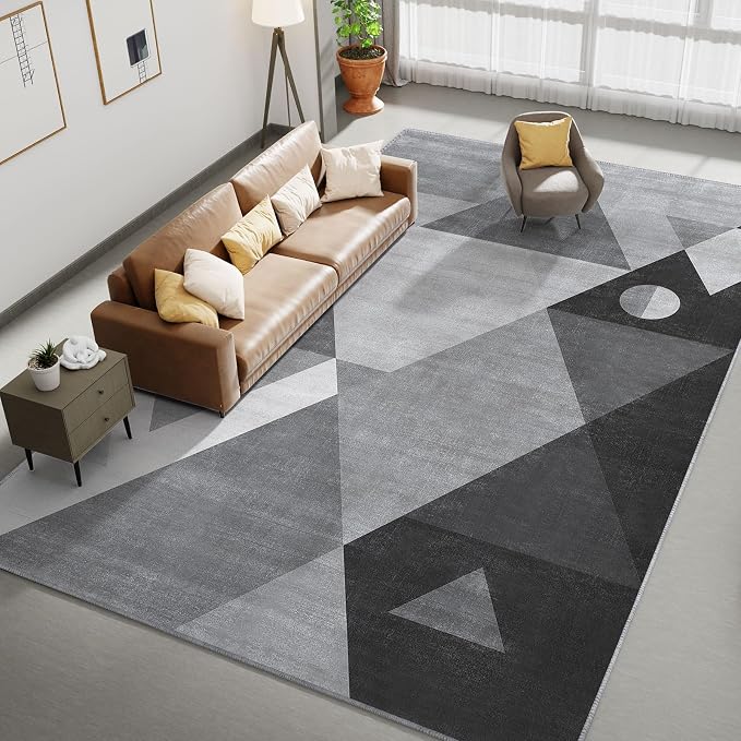 HOMFINE Washable Modern Area Rug by HOMFINE