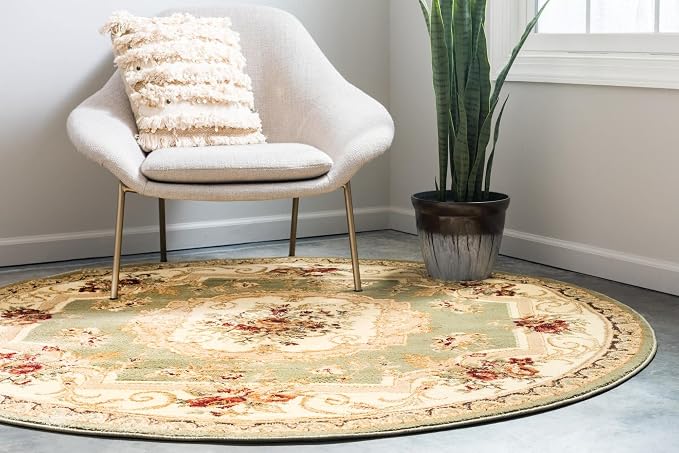 Rugs.com Chateau Collection Rug – 8' x 11' Cream Medium Rug Perfect - Image 5