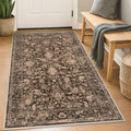 KILOCOCO Area Rug 3x5 Entryway Rug Washable Printed Vintage Floral Rubber by Kilococo