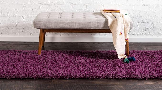 Unique Loom Solid Shag Collection Area Rug - Image 3