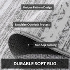 4x6 Area Rugs for Living Room Machine Washable Rug Distressed Indoor Carpet - Image 5
