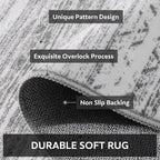 6x9 Area Rugs for Living Room Machine Washable Rug Distressed Indoor Carpet - Image 5