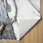 LUXE WEAVERS Marble Effect Abstract Blue 6x9 Area Rug - Image 9