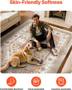 VEVOR 8 x 10 ft Area Rug Large Washable Rug Non-Slip and Tear-Resistant Soft - Image 7