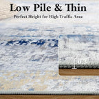 Washable Abstract Runner Rug, 2x6 Modern Area Rugs - Image 7