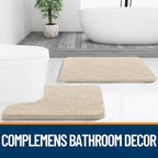 OLANLY Bathroom Rugs 24x16, Extra Soft Absorbent Chenille Bath Rugs, Rubber - Image 7