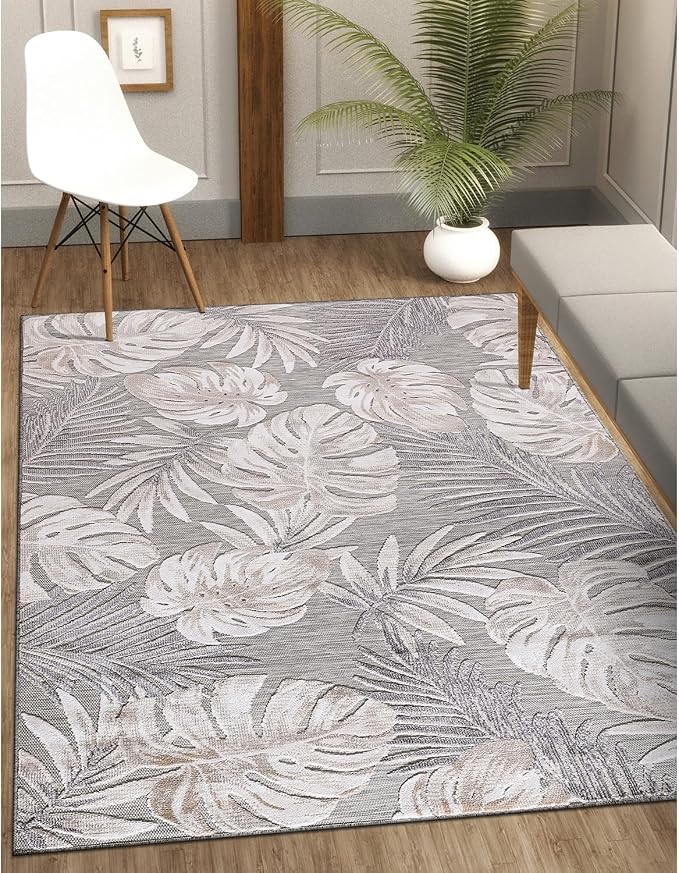 CAMILSON Indoor Outdoor Rug, Easy-Cleaning Non-Shedding Living Room, Garden and - Image 3