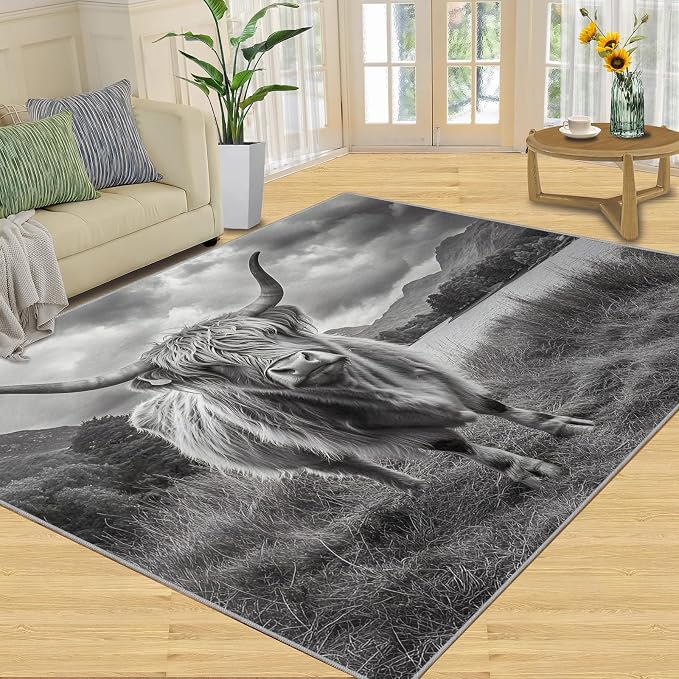 Highland Cattle Rugs for Bedroom - Image 3