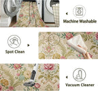 Chic Vintage Rose Rug for Living Room 3x5, Low Pile Non-Slip Backing, Machine - Image 3