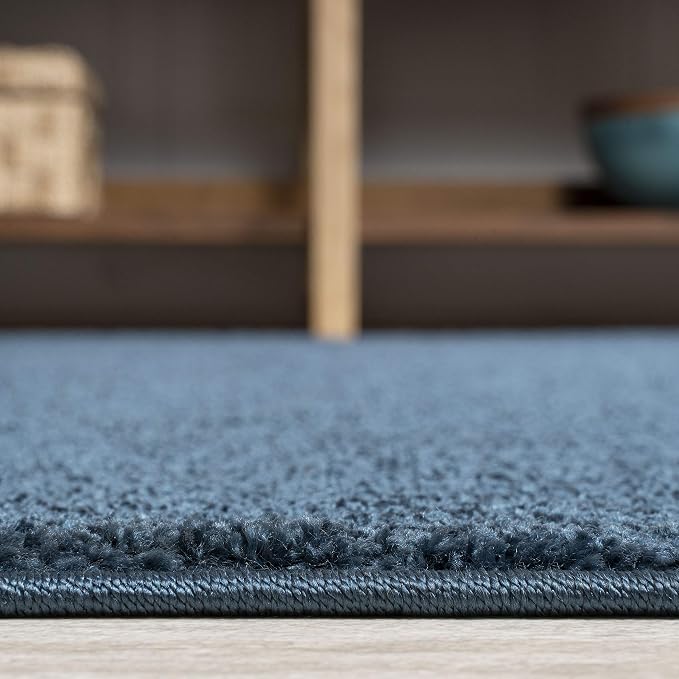 JONATHAN Y Haze Solid Low-Pile Navy Indoor Area Rug 9x12, Minimalist, - Image 9