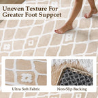 Beige 4x6 Area Rug Moroccan Shag Office Washable Carpet Soft Non Shedding - Image 2