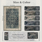 Distressed Vintage 5x7 Area Rugs - Image 2